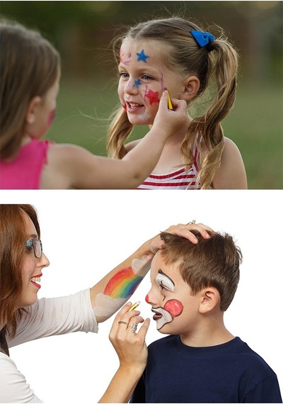Yüz Boyası 6 Renk 1 Paket Bubu Face Paint Yüz Boyası Canlı Renkler Sağlığa Zararsız Kreş Okul Öncesi Çok Renkli