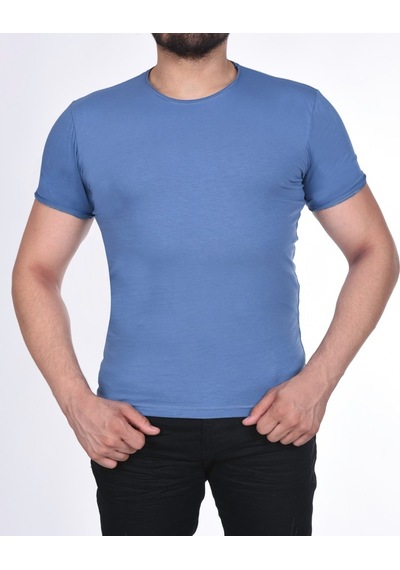 Black Steel Süprem Kısa Kol Pis Dikiş Slimfit Düz Tshırt-1884 (486520446)