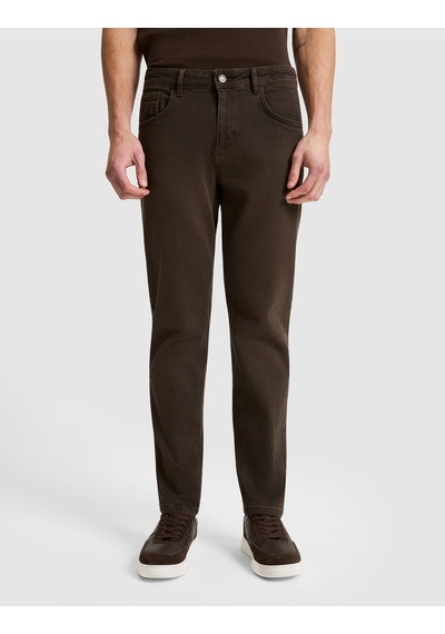 Pierre Cardin Koyu Kahverengi New Slim Fit Jean Pantolon