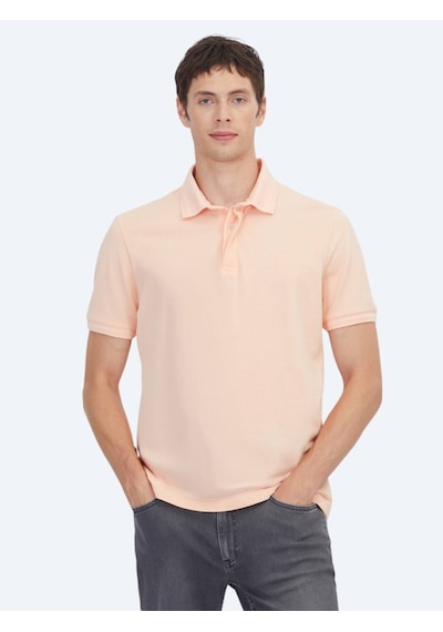Kip Pembe Düz %100 Pamuk T-shirt