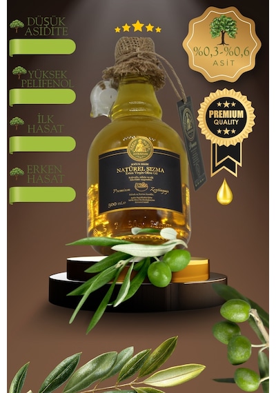 Zeyrazade Premium Erken Hasat Soğuk Sıkım Sızma Zeytinyağı Kahvaltılık Salata ve Çiğ Tüketim İçin  500 ML