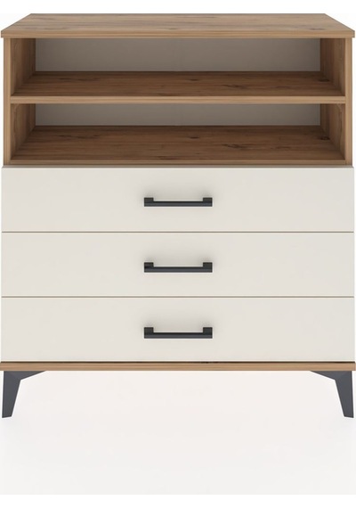 Arges Şifonyer 2 Raflı 3 Çekmeceli 88x30x96 Çam-aytaşı Çam