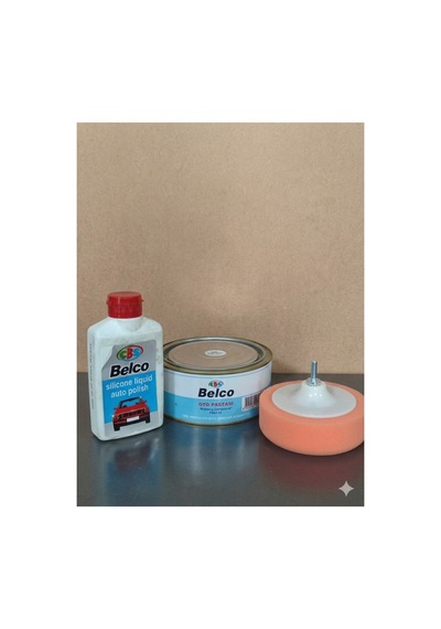 4'lü Set 500 Gr Pasta 250 Ml Cila- Oto Araba Far Parlatma Pasta Cila Ve Polisaj Süngeri Seti