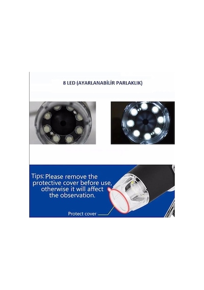 Electroon 8ledli 1600x Zoom Dijital Taşınabilir Usb Mikroskop