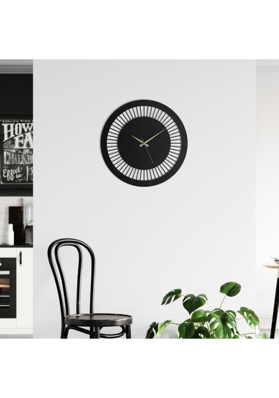 Ahşap Daire Model Modern Duvar Saati