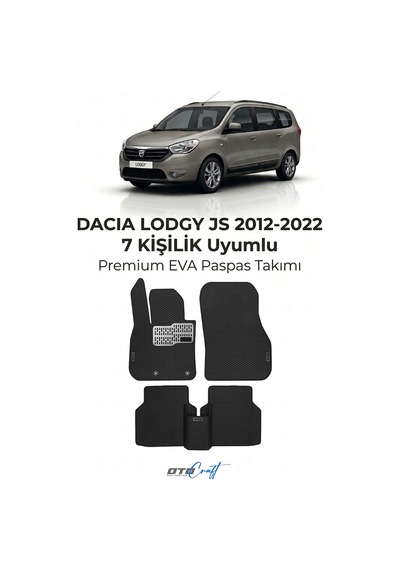 Dacia Lodgy Js 7 Kisilik 2012-2022 Araca Özel 3d Havuzlu Eva Paspas Tam Set 5 Parça