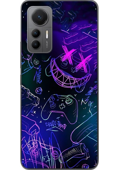 Xiaomi Mi 12 Lite Uyumlu Şeffaf Kılıf Graffiti 4 Tasarımlı