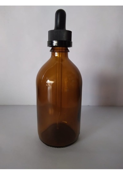 100Ml Cam Amber İnce Damlalıklı Çocuk Kilitli Kapak Siyah 10 A...