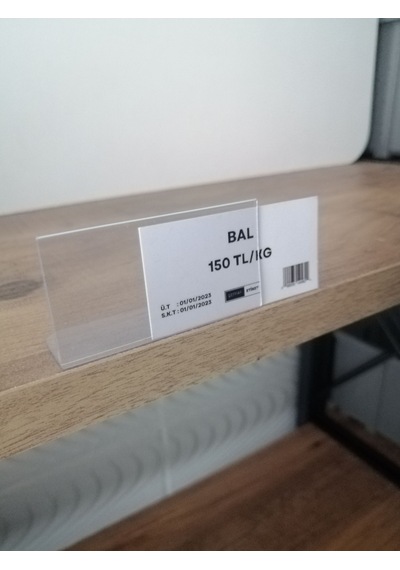 10 Adet Yapışkanlı Pvc Etiketlik 6 x 3 CM Yapışkanlı Raf Önü Fiyatlık