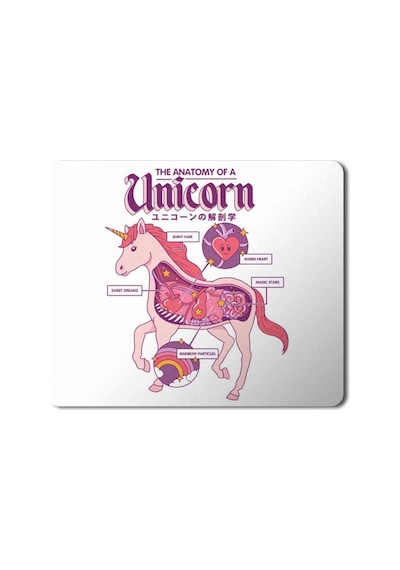 Unicorn Anatomy 2 Baskılı Mousepad Mouse Pad