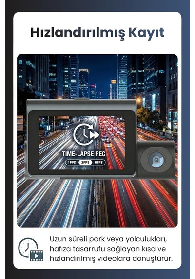 Tr X18 Wifi /4k Uhd/ 170 Ultra Geniş Açı/adas/g-sensör / 3 Kameralı Araç Kamerası