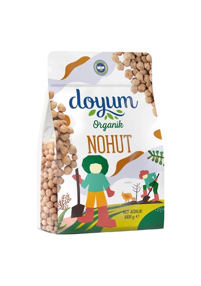 Doyum Organik Nohut 1 Kg - Türk Mutfağının Vazgeçilmez Bakliyatı 6'li Avantaj Paketi - 6 Adet Tarı