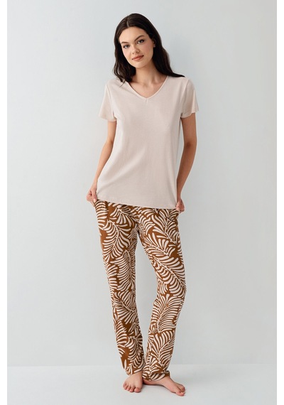 Arnetta Kadın Krem Pijama Takım Ar3605-s-v1 Krem