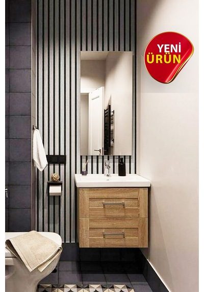 Bien Exclusıve 7600 Gri Lambri Panel Ahşap Duvar Çıtası Desenli Duvar Kağıdı 5 M² Gümüş