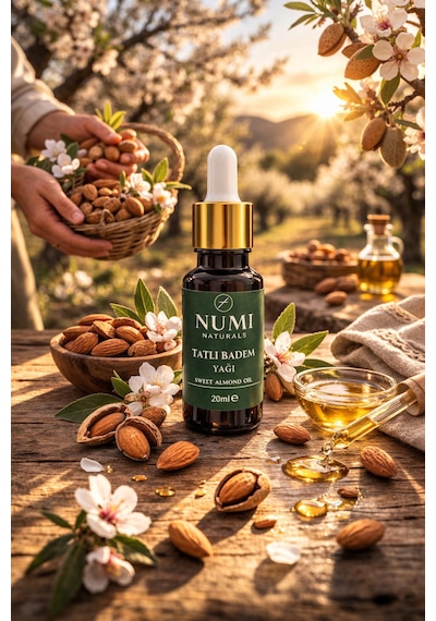 Tatlı Badem Yağı 20 Ml %100 Saf Sweet Almond Oil Doğal Saç Ve Cilt Bakım Yağı