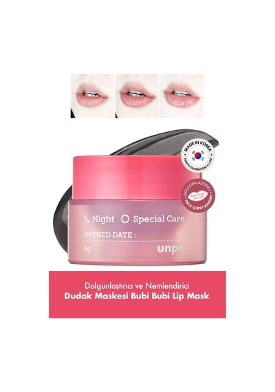 Unpa Dolgunlaştırıcı ve Nemlendirici UNPA Dudak Maskesi Bubi Bubi Lip Mask