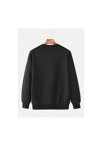 Magors Stıl-x Baskısız Çocuk Sweatshırt, Okul Sweatshırt, 3 İplik Şardonlu Siyah
