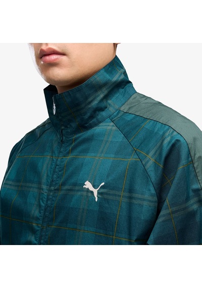 Puma T7 Relaxed Tartan Woven Erkek Yeşil Ceket 636731