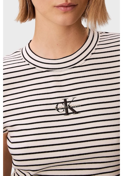 Calvin Klein Bayan T Shirt Lv047f833g Xdy Siyah Beyaz