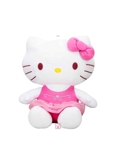 Pembe Elbiseli Kurdeleli Lisanslı Peluş 36 Cm