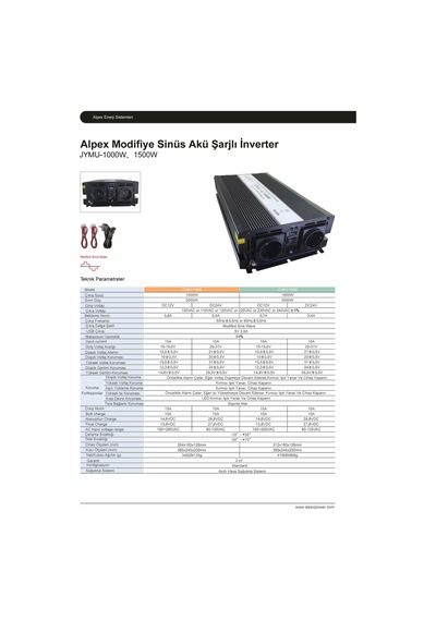 1000 Watt 12 Volt Ups Şebeke Şarjlı Modifiye Sinüs İnverter