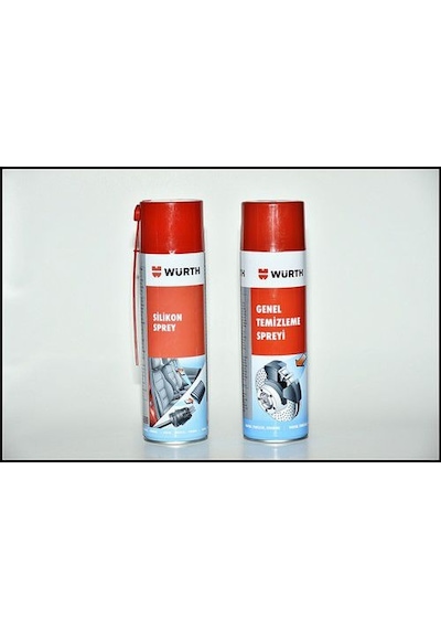 Würth Genel Temizleyici 500 ML + Würth Silikon Sprey 500 ML