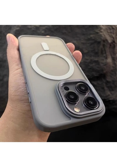 Fitcase Apple Uyumlu iPhone 14 Pro Max Kılıf Soft Mat Magsafe Kapak Siyah