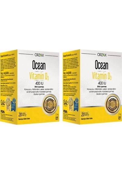 Ocean Vitamin D3 400 Iu 20 Ml Sprey 2 Kutu