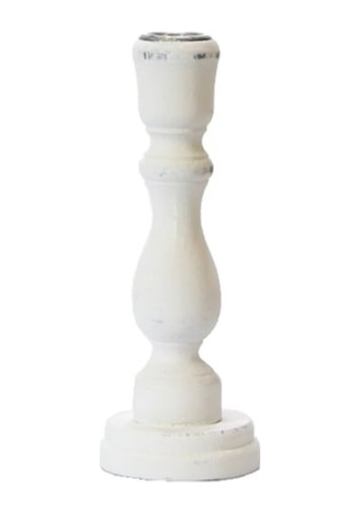 Ahşap Eskitme Şamdan 18 CM