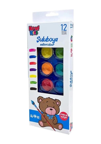 Kraf Kids Suluboya 12 Li 12 Renkli