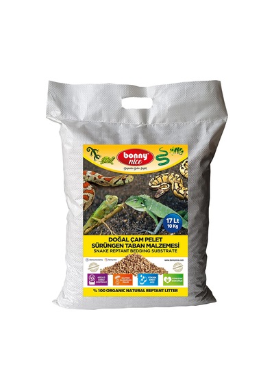 Bonnynice Bonny Nice Doğal Çam Pellet Sürüngen Taban Malzemesi 10 Kg 17 Lt 1 Adet