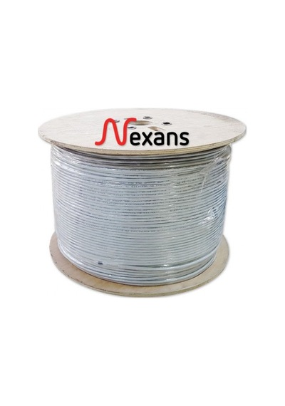 Nexans Nex1611to5, Gri, Cat6, 500m, 23awg 0,58mm , Utp, %100 Bakır, Lszh Halogen Free, Makara, Kablo