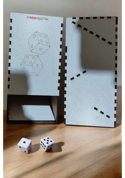 Ahşap Zar Kulesi Zar Atma Aparatı Tavla İçin Zar Atma Kulesi Dice Tower