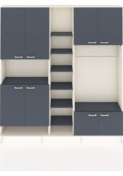 Arges Dolap 18 Raflı 8 Kapaklı Tek Askılı 220x30x243 Aytaşı-antrasit/antrasit Antrasıt/antrasıt Arges Dolap 18 Raflı 8 Kapaklı Tek Askılı 220x30x243 Aytaşı-antrasit/antrasit Antrasıt/antrasıt