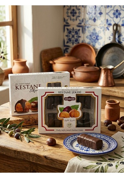 Çikolata Kaplamalı Kestane Şekeri 2 Li Set 125 Gr + 240 G