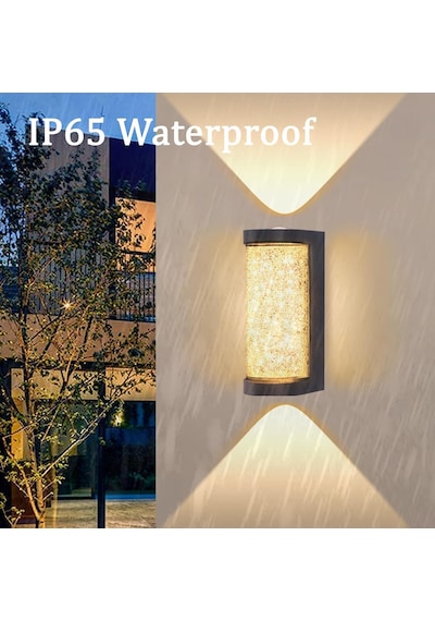 Dış Mekan Led Duvar Lambası Ip65 Su Geçirmez Alüminyum Duvar Aydınlatması Modern Yukarı Ve Aşağı Duvar Aydınlatması Teras Bahçe Koridor Merdiven İçin Kapalı/dış Mekan Duvar Lambası Kare, Sıcak