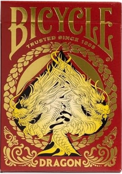 Red Dragon Altın Folyo Premium Oyun Kartları, 1 Güverte