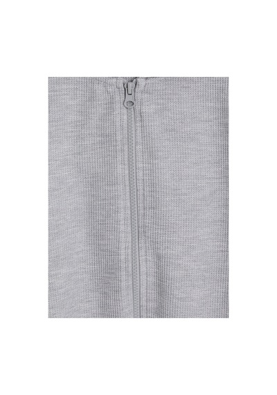 Lc Waikiki Alıta Cıty Farkıyla Lcw Kids Gri İnterlok Düz Loose & Bol Kız Çocuk Fermuarlı Sweatshirt Gri - 930966611 Gri