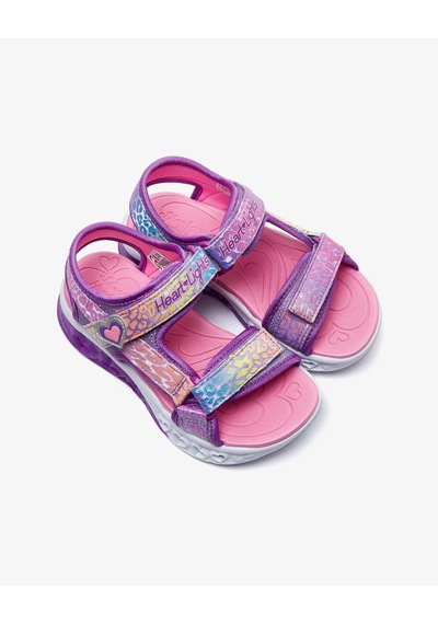 Skechers Flutter Hearts Mor Kız Çocuk Işıklı Sandalet Karışık