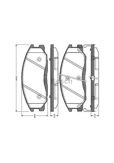 BOSCH 986424729 Fren Balatası Ön Santafe 01-06 Trajet 99- / Actyon 08-12 Kyron 08-12 Rexton 12-