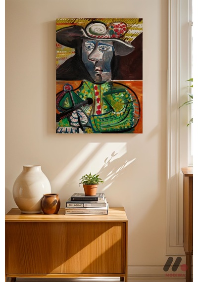 Picasso Kübist Kompozisyon, Çerçevesiz Yüksek Kalite Duvar Afişi - Sanatsever Hediyesi