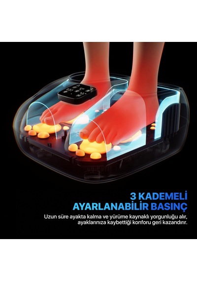 Skg YS100 Akıllı Ayak Masaj Aleti / Robotu Shiatsu Teknikleri Uzaktan Kumanda, Isı & Termoterapi Lacivert