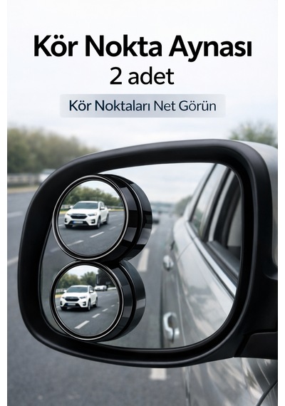 2'li Ayarlanabilir Kör Nokta Ayna Seti 360 Geniş Açı Yan Dikiz Park Yardımcısı