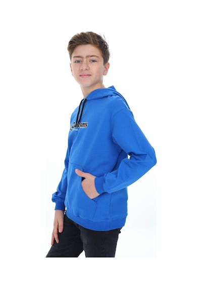 Toontoy Kids Toontoy Erkek Çocuk Oversize Kapüşonlu Hafif Düşük Omuz Baskılı Sweatshirt - 2 İplik Saks Toontoy Kids Toontoy Erkek Çocuk Oversize Kapüşonlu Hafif Düşük Omuz Baskılı Sweatshirt - 2 İplik Saks