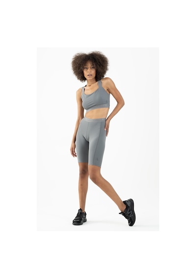 Maraton Active Slimfit Kadın Şort Fitness Açık Antrasit Şort 22282-açık Antrasit