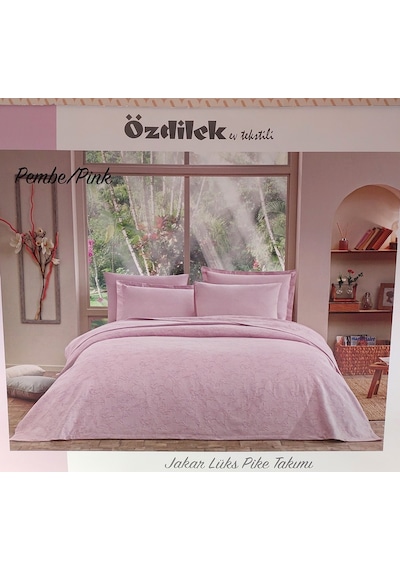 Özdilek Rf -pembe- Jakar Lux Z Tek Kişilik Pike Takımı