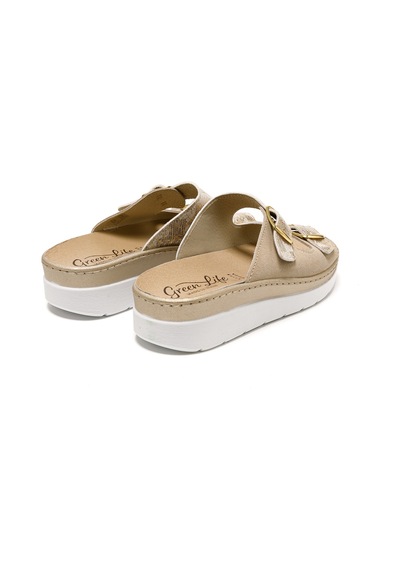 Sandalet Kadın 5619 Green Life Stretch Women's Footwear Gold/beige Gold/beige Altın - Bej