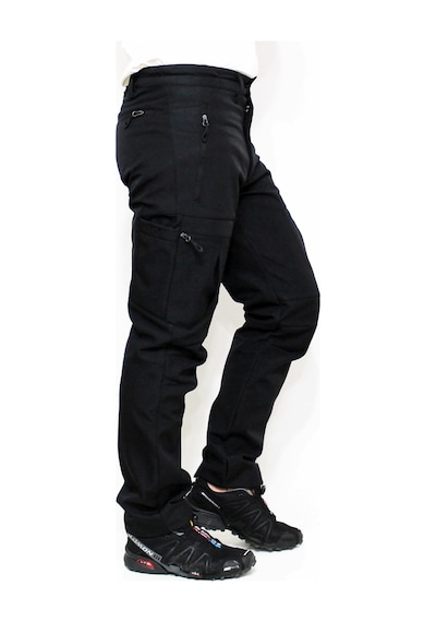 Mudwill Siyah Zipper Kargo Cepli Softshell Pantolon Siyah