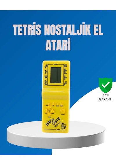 Ceylan Adam Mini Tetris El Aterisi Taşınabilir Retro Oyun Konsolu, Pil İle Çalışan Klasik Model