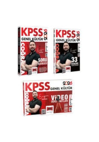 Yargı Yayınları 2026 Kpss Genel Kültür Coğrafya Soru Bankası - 33 Deneme - Video Ders Notları Seti Engin Eraydın